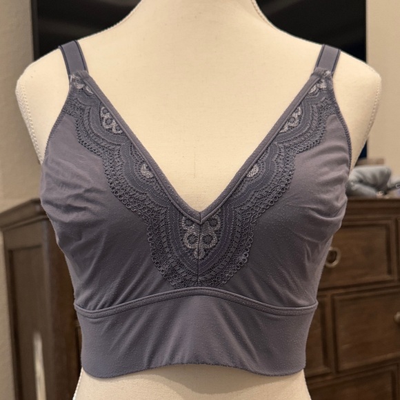 Soma Elegant Lace Trim Bralette in blue Gray - Picture 1 of 4